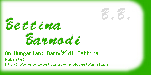 bettina barnodi business card